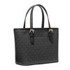 Picture of Michael Kors XS Carry All Jet Set Travel Womens Tote (BLACK SIG/GOLD)