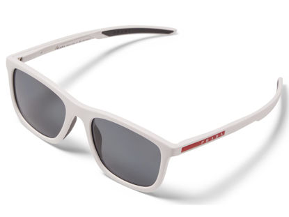 Picture of Prada PS 10WS White Rubber/Polarized Dark Grey One Size