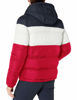 Picture of Tommy Hilfiger Men's Big & Tall Hooded Puffer Jacket, Midnight/White/red, X-Large Tall