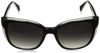 Picture of Ralph by Ralph Lauren Women's RA5242 Square Sunglasses, Black On Grey/Light Grey Gradient Polarized, 55 mm