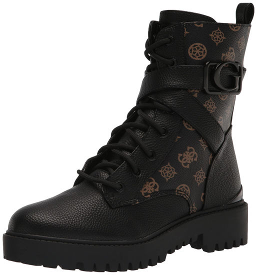 Picture of GUESS Women's ORANA Combat Boot, Black/Brown, 6