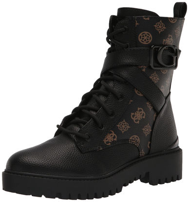 Picture of GUESS Women's ORANA Combat Boot, Black/Brown, 9.5