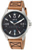 Picture of AVI-8 Men's Hawker Harrier II Stainless Steel Japanese-Quartz Aviator Watch with Leather Strap, Brown, 22 (Model: AV-4063-01)