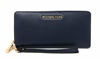 Picture of Michael Kors Jet Set Travel Continental Leather Wallet/Wristlet Navy Gold