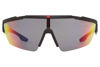 Picture of Prada PS 03XS Black Rubber/Dark Grey Blue/Red Mirrored One Size