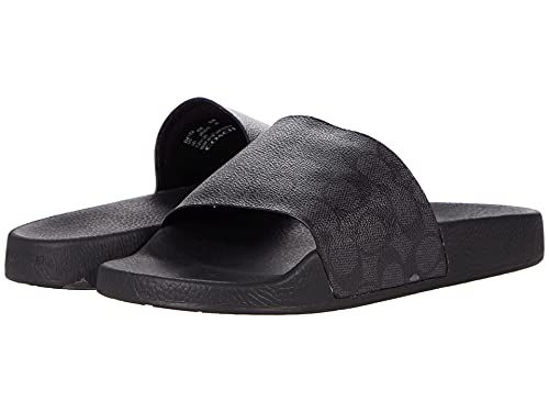 Picture of COACH Signature Coated Canvas Pool Slide Charcoal Signature 8 D (M)