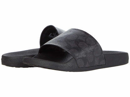 Picture of COACH Women's Udele Slide Charcoal/Black Mixed Material 5 M