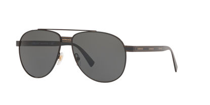 Picture of Versace Man Sunglasses Black Frame, Dark Grey Lenses, 58MM