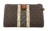 Picture of Michael Kors Jet Set Travel Large Double Zip Wristlet in Signature Canvas (Luggage Multi)