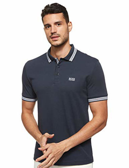 Picture of BOSS Green Men's Paddy Polo Shirt, Navy, M