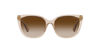 Picture of Ralph by Ralph Lauren Women's RA5274 Butterfly Sunglasses, Shiny Transparent Brown, 56 mm