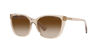 Picture of Ralph by Ralph Lauren Women's RA5274 Butterfly Sunglasses, Shiny Transparent Brown, 56 mm