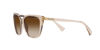 Picture of Ralph by Ralph Lauren Women's RA5274 Butterfly Sunglasses, Shiny Transparent Brown, 56 mm