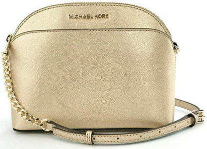 GetUSCart- Michael Kors Carmen XS Leather Pouchette Shoulder Bag (Brown)