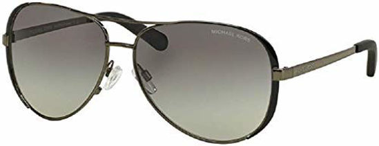 Picture of Michael Kors MK5004 CHELSEA Aviator 101311 59M Gunmetal/Black/Grey Gradient Sunglasses For Women + BUNDLE with Designer iWear Complimentary Eyewear Care Kit