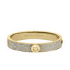 Picture of Michael Kors Women's Gold Tone Pave Fulton Hinge Bangle Bracelet (Model: MKJ3998710)