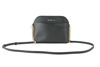 Picture of Michael Kors Jet Set Travel Medium Leather Cross Dome Bag Crossbody Black Gold