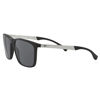 Picture of Emporio Armani Men's Round Fashion Sunglasses, Rubber Black/Grey, One Size