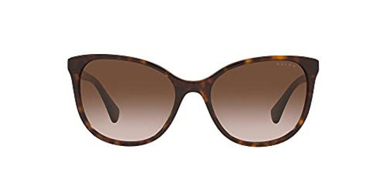 Picture of Ralph by Ralph Lauren Women's RA5282U Universal Fit Cat Eye Sunglasses, Havana Brown/Brown Gradient, 55 mm