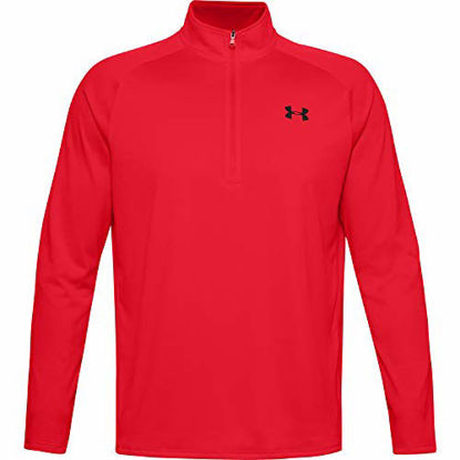 Picture of Under Armour Men’s Tech 2.0 ½ Zip Long Sleeve, Red (602)/Black XX-Large Tall