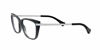 Picture of Ralph by Ralph Lauren Women's RA7119 Butterfly Prescription Eyewear Frames, Shiny Black Gradient Glitter/Demo Lens, 54 mm