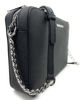 Picture of Michael Kors Women's Jet Set Item Crossbody Bag in Black with Silver hardware (Black/Silver)