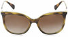 Picture of Ralph by Ralph Lauren Women's RA5248 Square Sunglasses, Shiny Dark Havana/Gradient Brown, 56 mm