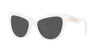 Picture of Versace VE 4417U 314/87 White Plastic Cat-Eye Sunglasses Grey Lens