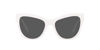 Picture of Versace VE 4417U 314/87 White Plastic Cat-Eye Sunglasses Grey Lens