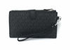 Picture of Michael Kors Jet Set Double Zip Wristlet Black PVC