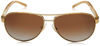 Picture of Ralph by Ralph Lauren Women's RA4004 Aviator Sunglasses, Shiny Gold/Polarized Gradient Brown, 59 mm