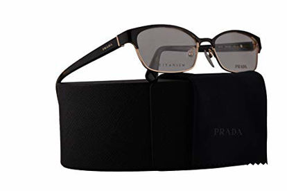 Picture of Prada PR53SV Eyeglasses 54-16-140 Top Brown On Pale Gold w/Demo Clear Lens ZVN1O1 VPR53S VPR 53S PR 53SV