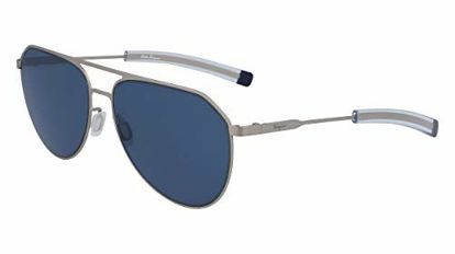 Picture of Salvatore Ferragamo SF219S Silver/Blue 62/16/145 men Sunglasses