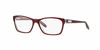 Picture of Ralph by Ralph Lauren Women's RA7039 Square Prescription Eyewear Frames, Shiny Transparent Red/Demo Lens, 51 mm