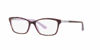 Picture of Ralph by Ralph Lauren Women's RA7044 Cat Eye Prescription Eyewear Frames, Shiny Dark Havana On Violet/Demo Lens, 52 mm