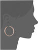 Picture of Michael Kors Pave Rose Gold Tone Cross Over Hoop Earrings