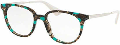 Picture of Prada PR13UVF - KJJ101 Eyeglasses STRIPED GREY/GREEN W/ DEMO LENS 52