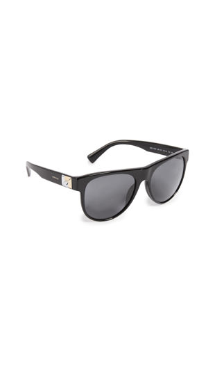 Picture of Versace Women's Rock Icon Flat Lens Sunglasses, Black/Grey, One Size