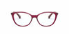 Picture of Ralph by Ralph Lauren Women's RA7114 Cat Eye Prescription Eyewear Frames, Shiny Transparent Bordeaux/Demo Lens, 54 mm