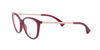 Picture of Ralph by Ralph Lauren Women's RA7114 Cat Eye Prescription Eyewear Frames, Shiny Transparent Bordeaux/Demo Lens, 54 mm