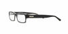 Picture of Ralph by Ralph Lauren Women's RA7018 Rectangular Prescription Eyewear Frames, Shiny Black On Crystal/Demo Lens, 52 mm