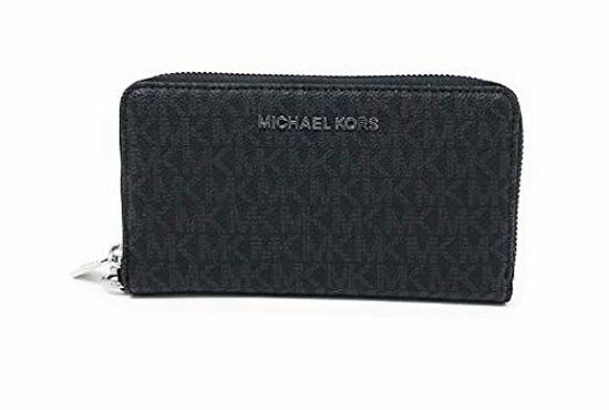 Picture of Michael Kors Jet Set Travel Large Flat Multifunction Phone Case Wristlet (Black 2018)