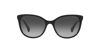 Picture of Ralph by Ralph Lauren Women's RA5282U Universal Fit Cat Eye Sunglasses, Shiny Black/Gradient Grey, 55 mm