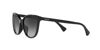 Picture of Ralph by Ralph Lauren Women's RA5282U Universal Fit Cat Eye Sunglasses, Shiny Black/Gradient Grey, 55 mm