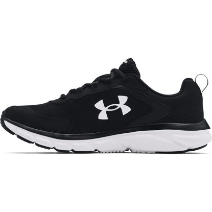 Picture of Under Armour mens Charged Assert 9 Running Shoe, Black/White, 9.5 US