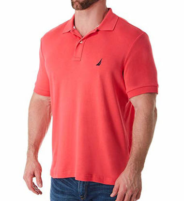 Picture of Nautica Short Sleeve Solid Interlock Polo Red MD