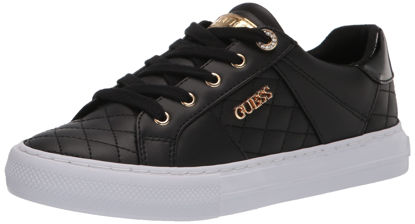 Picture of GUESS womens Loven Sneaker, Black, 5 US