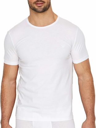 Picture of Emporio Armani Men's Cotton Crew Neck T-Shirt, 3-Pack, White, Medium