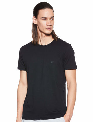 Picture of Emporio Armani Men's Cotton Crew Neck T-Shirt, 3-Pack, Black, Large