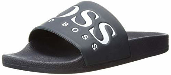 GetUSCart Hugo Boss Boss Green by Men s Solar Slide Sandal Dark